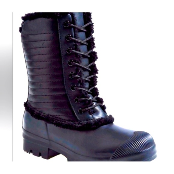 Hunter Original PAC Women’s Black Shearling Lined Waterproof Lace… - Picture 3 of 13